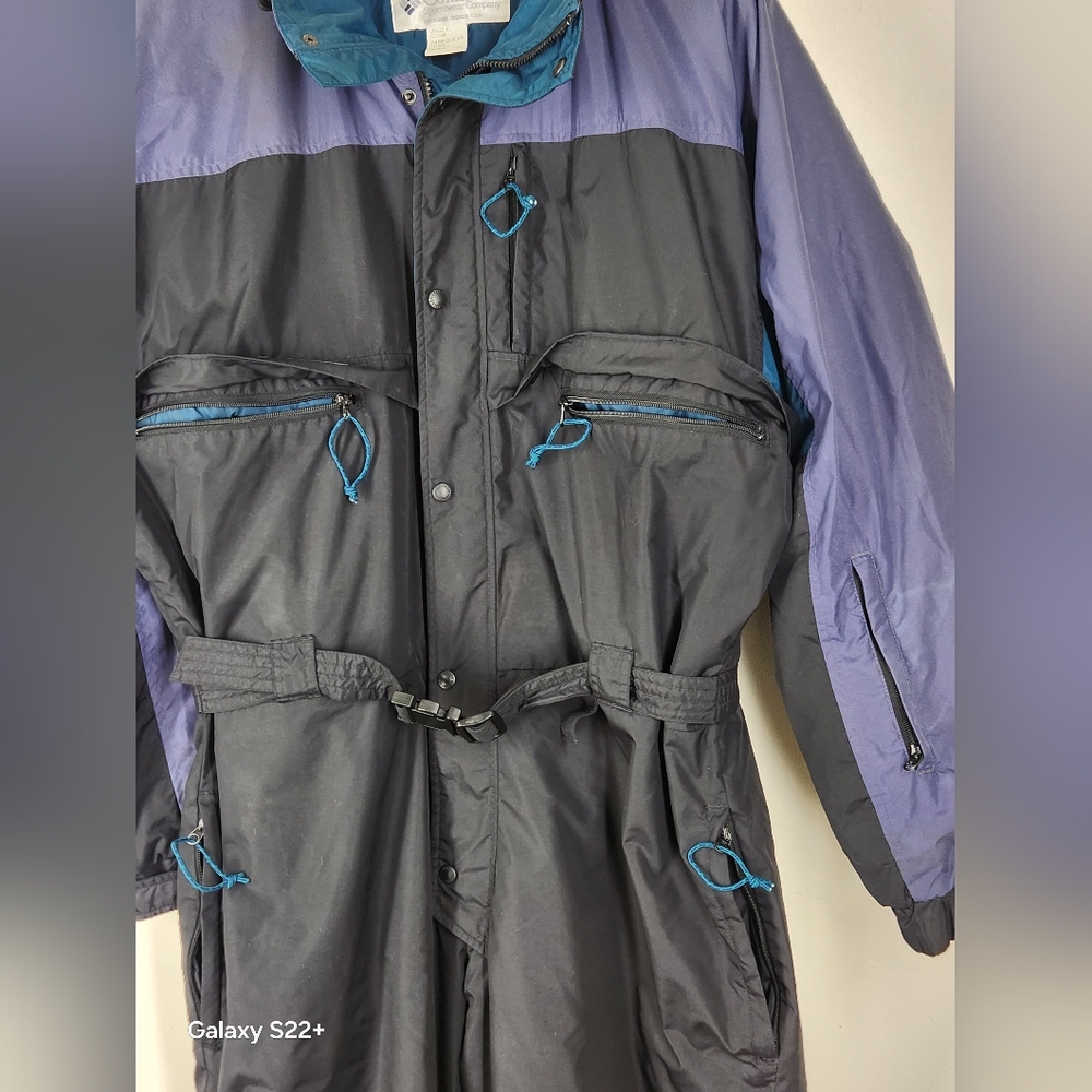 Vintage 90s Men's Colombia Black & Purple Snowsuit Size XL. #F21 - Picture 3 of 16